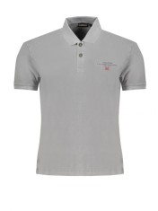 Tricou polo barbati, cu mini logo brodat, Regular fit, Gri inchis, S foto