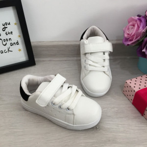 Adidasi albi cu scai tenisi pantofi sport unisex fete baieti 28, Din  imagine | Okazii.ro