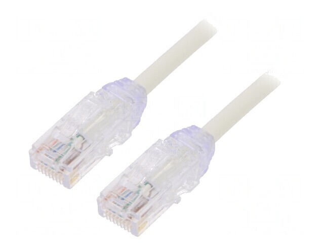 Patch Cord UTP Cat6a Alb 0.5m 28AWG LSZH