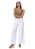 Blugi dama wide leg Nina Carter Alb YY300-10 M10, 36, 42, 44