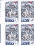 ROMANIA 2001 LP 1552 O.S.C.E. BLOC DE 4 TIMBRE MNH
