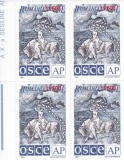 ROMANIA 2001 LP 1552 O.S.C.E. BLOC DE 4 TIMBRE MNH, Nestampilat