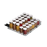 Racior de condimente, racior extensibil de condimente, organizator pentru dulap de bucătărie, racior de condimente de tip stativ, 27 cm lățime x 33.4