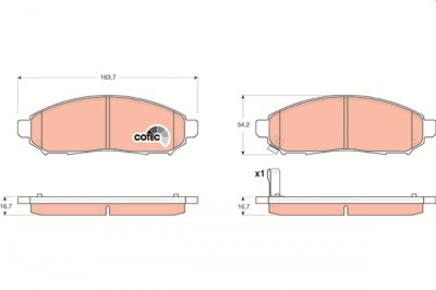 TRW GDB3404 COTEC set placute frana,frana disc foto