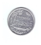 Moneda Polinezia Franceza 1 franc 1990, stare foarte buna, cu luciu