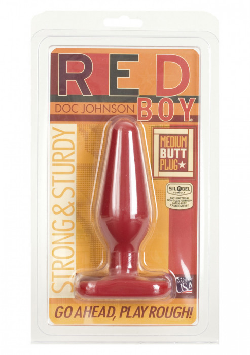 Butt Plug Anal Doc Johnson &quot;Red Boy&quot; 14 cm - Rosu##