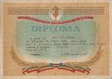 A4062N Diplomă sportivă, atletism, 1961, Craiova