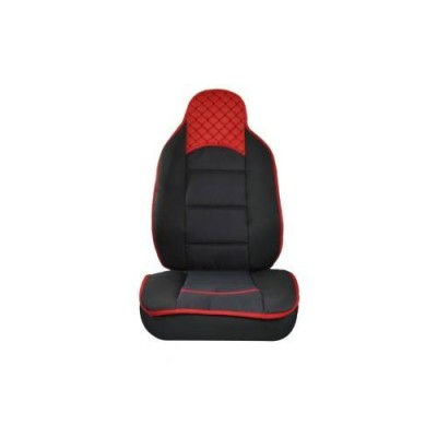 Huse scaune fata premium 1+1 textil+piele diferite culori Negru+Gri,Rosu,Albastru,Bej foto