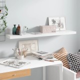 VidaXL Raft de perete suspendat, alb extralucios, 120x23,5x3,8 cm, MDF