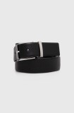 HUGO curea de piele barbati, culoarea negru, 50522618