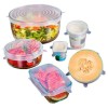 Set 6 Capace Albastre si flexibile din silicon pentru vase/recipiente, castron, bol, pahar, borcan, inlocuitor