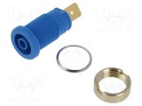 Conector banană 4mm soclu 32A 1kV albastru Hirschmann T&amp;M