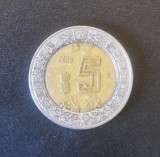 Mexic 5 Pesos 2006 moneda bimetal km # 605