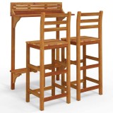 Cumpara ieftin Set mobilier de bar de gradina, 3 piese, lemn masiv de acacia