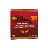 Diblong Power Honey - supliment alimentar pentru adulți cu miere și asocieri de plante care susțin sănătatea sexuală și funcția de reproducere, 12 x 1