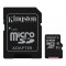 Card MicroSD 64GB, CANVAS Select Plus 10 A1 cu Adaptor - Kingston SafetyGuard Surveillance