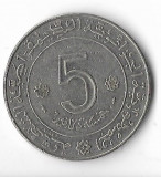 Moneda 5 dinars 1974 - Algeria, comemorativa, Africa, Cupru-Nichel
