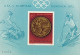 ROMANIA 1972 LP 807 J.O. VARA MUNCHEN MEDALII OLIMPICE COLITA NEDANTELATA MNH