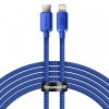 Cablu Date si Incarcare USB-C - Lightning Baseus Crystal Shine Series, 20W, 2m, Albastru CAJY000303, Apple