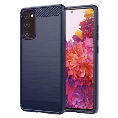 Husa pentru Samsung Galaxy S20 FE 2022 G781 / S20 FE 5G G781 / S20 FE G780, Techsuit, Carbon, Albastra foto