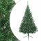 vidaXL Jumătate pom Crăciun artificial cu suport, verde, 210 cm, PVC 321033