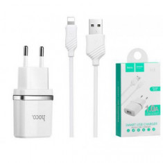 Adaptor Incarcator Hoco Premium Lightning 1.0A pentru Apple iPhone Culoare Alb foto