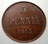 C.211 FINLANDA NIKOLAI II 5 PENNIA 1915