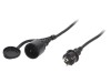 Cablu Prelungitor KEL 25m 16A IP44 Negru 3x1.5mm&sup2;, Guma, Tip H05RR-F, 230V