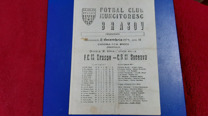 program FCM Brasov - CSM Suceava