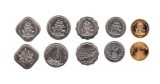 BAHAMAS █ SET COMPLET DE MONEDE █ 1+5+10+15+25 Cents █ 2005-2009 █ UNC, Asia