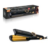Ondulator pentru par RAF, 35W, placat cu ceramica, 2 9x 6 cm, Negru-Auriu
