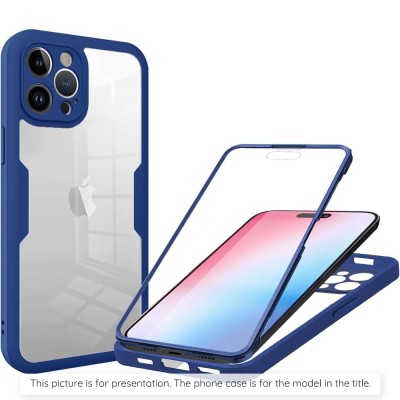 Husa Xiaomi Redmi A3 360 grade silicon TPU transparenta Albastru foto