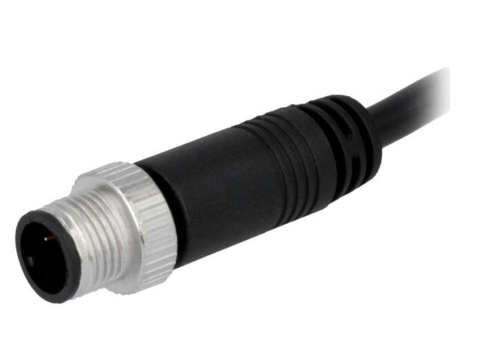 Conector M12 cu cablu, 3 pini, IP68