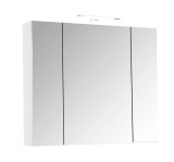 Cumpara ieftin Dulap baie cu oglinda Celine, PAL, iluminare led, 80 cm, 2 usi, 3 rafturi, soft close, alb