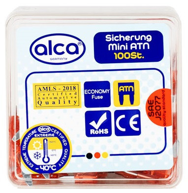 Sigurante Fuzibile Mini Alca 10A Set 100 Buc Economy Box 673000 foto