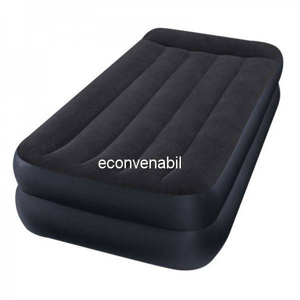 Saltea Gonflabila cu Pompa, Single 191x99x42cm Intex 64122 Saltea Gonflabila cu Pompa, Single 191x99x42cm Intex 64122