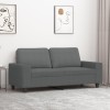 VidaXL Canapea cu 2 locuri, gri &icirc;nchis, 140 cm, material textil 359392