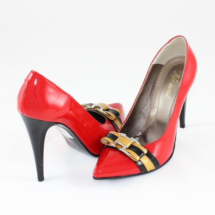 Pantofi cu toc dama piele naturala - Nike Invest rosu - Marimea 39