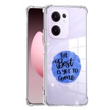 Husa antisoc pentru oppo reno13 f, airbag pro, clear, the best is yet to come