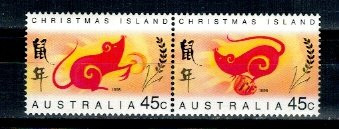 Christmas Island 1996 - Anul Nou Chinezesc, serie neuzata foto