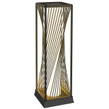 Outsunny Lampă solară &icirc;n picioare din rattan cu senzor de lumină 25 LED-uri, stil Boho, IP44, rezistentă la stropire, Negru+Gri | Aosom Romania