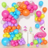 Cumpara ieftin Set baloane 124 piese, multicolor, albastru, verde, roz, galbe, decor pentru aniversare, botez, nunta sau baby shower, baloane latex premium diferite