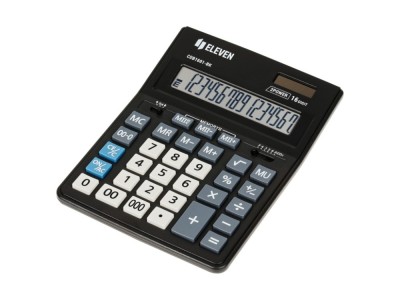 Calculator de birou 16 digiti, 205 x 155 x 35 mm, Eleven CDB1601-BK foto