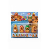 Set 4 Figurine Capybara Splat , Jucarii moi, haioase si colorate , 30x25 cm