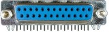 Conector DB25, mama, lipire pe PCB - 124036
