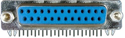 Conector DB25, mama, lipire pe PCB - 124036