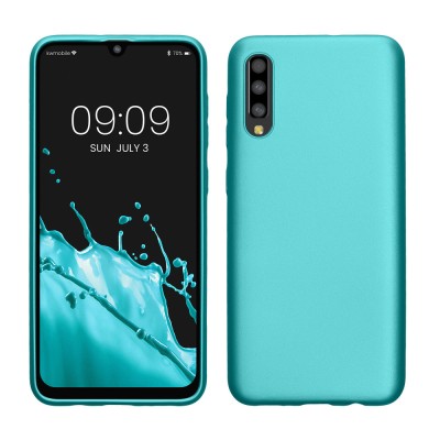 Husa Kwmobile pentru Samsung Galaxy A50, Verde deschis, Silicon, KWM000009TA015C foto