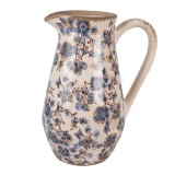 Cumpara ieftin Carafa decorativa ceramica bej albastra 20x14x25 cm