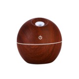 Umidificator ultrasonic LED, 130ml, aroma, maro inchis, 001