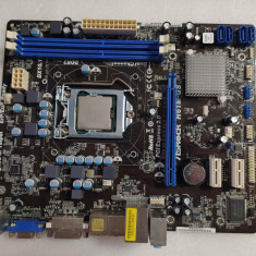 Placa de baza ASRock H61M-GS, LGA1155, DDR3 + Procesor G530 - poze reale